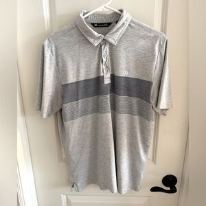 Travis Mathew Light Gray Polo Shirt